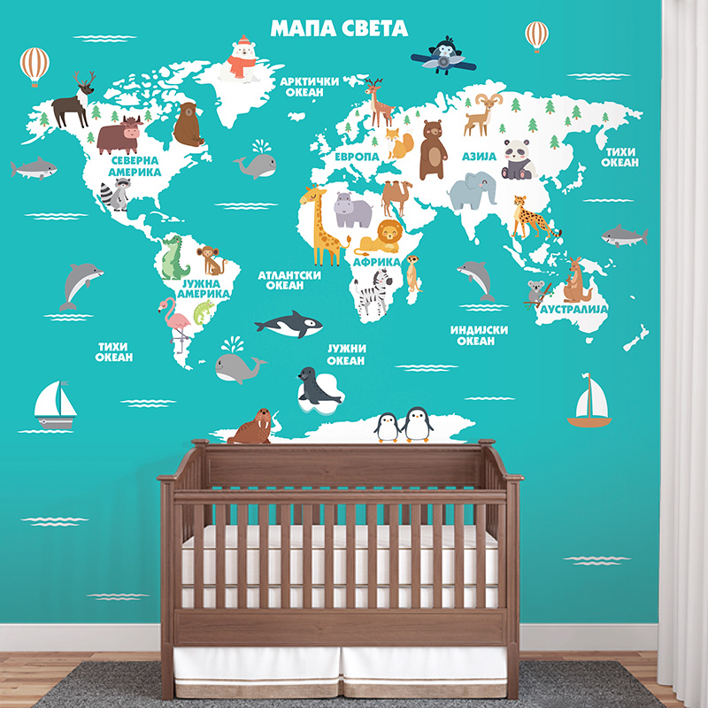 Foto tapete Mapa sveta 8, foto tapeta na zidu
